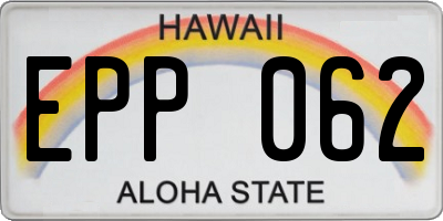 HI license plate EPP062