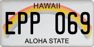 HI license plate EPP069