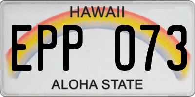 HI license plate EPP073
