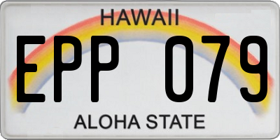HI license plate EPP079