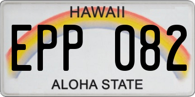 HI license plate EPP082