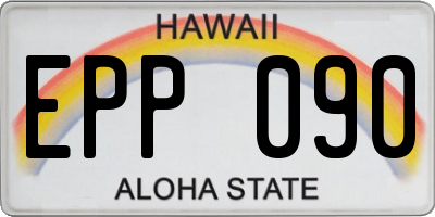 HI license plate EPP090