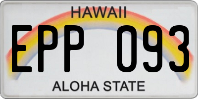 HI license plate EPP093