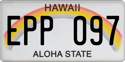HI license plate EPP097