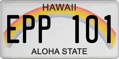 HI license plate EPP101