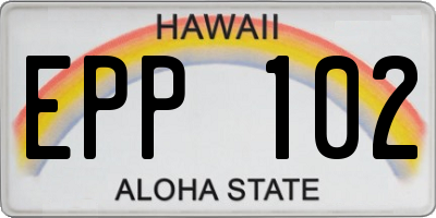 HI license plate EPP102