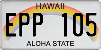 HI license plate EPP105