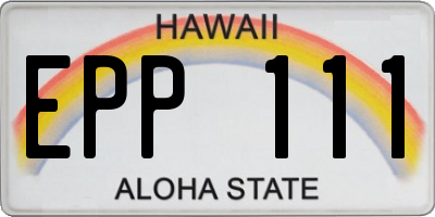 HI license plate EPP111
