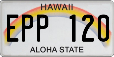 HI license plate EPP120