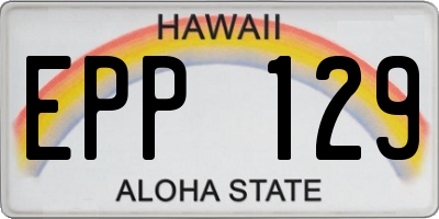 HI license plate EPP129