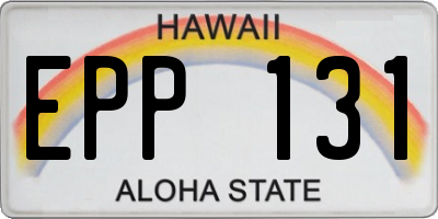 HI license plate EPP131