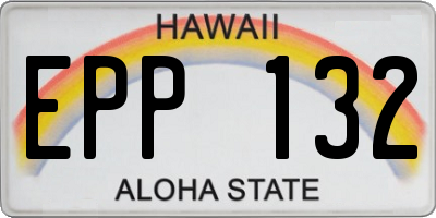 HI license plate EPP132