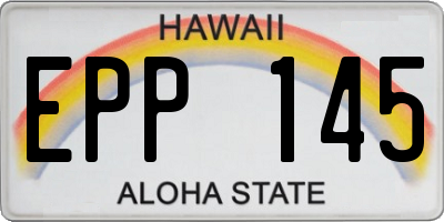 HI license plate EPP145