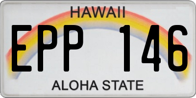HI license plate EPP146