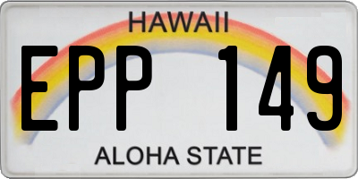 HI license plate EPP149