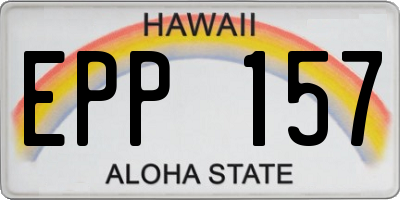 HI license plate EPP157