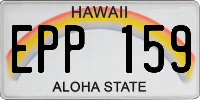 HI license plate EPP159