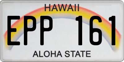 HI license plate EPP161