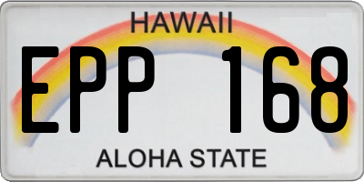 HI license plate EPP168