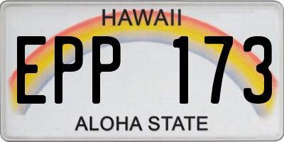 HI license plate EPP173