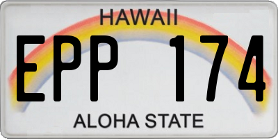 HI license plate EPP174