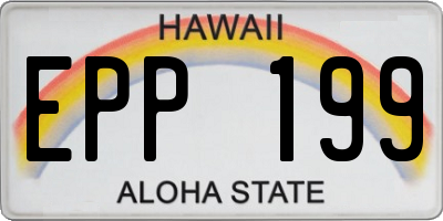 HI license plate EPP199