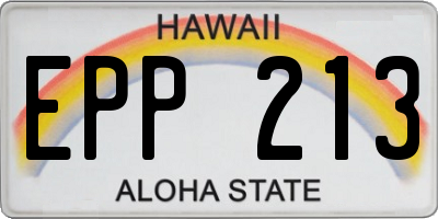 HI license plate EPP213
