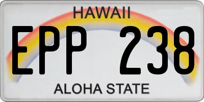 HI license plate EPP238