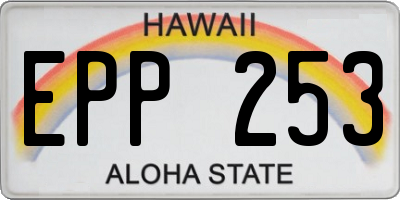 HI license plate EPP253