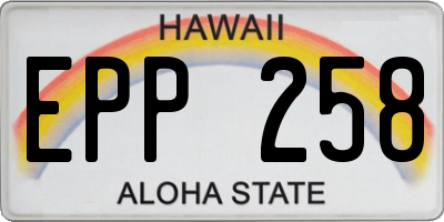 HI license plate EPP258