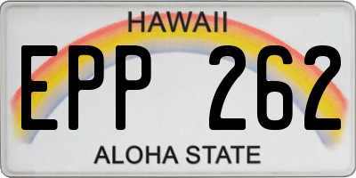 HI license plate EPP262