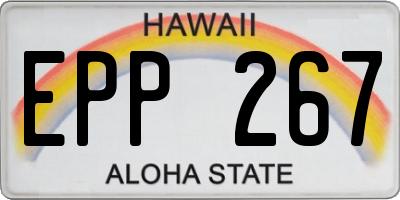 HI license plate EPP267