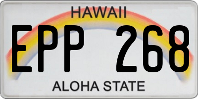 HI license plate EPP268