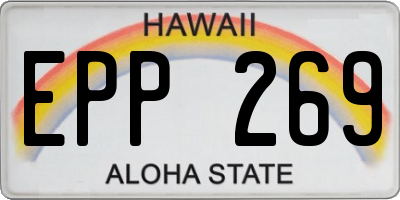 HI license plate EPP269