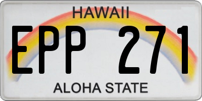 HI license plate EPP271