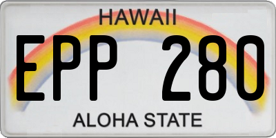 HI license plate EPP280