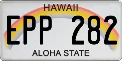 HI license plate EPP282