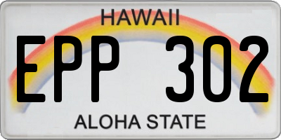 HI license plate EPP302