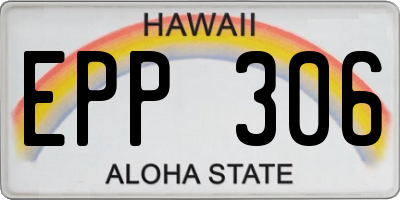HI license plate EPP306