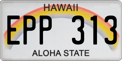 HI license plate EPP313
