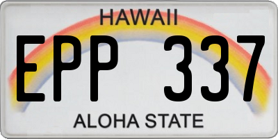 HI license plate EPP337