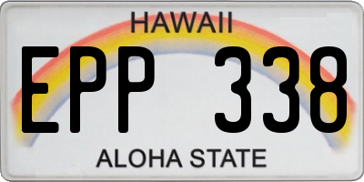 HI license plate EPP338