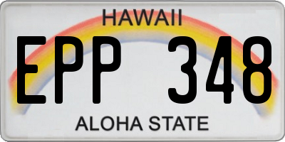 HI license plate EPP348