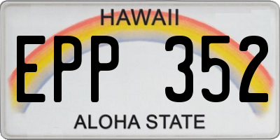 HI license plate EPP352