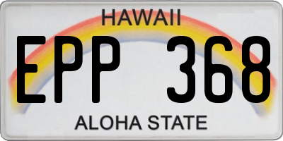 HI license plate EPP368