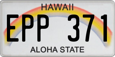 HI license plate EPP371