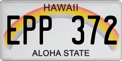 HI license plate EPP372