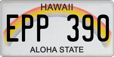 HI license plate EPP390