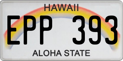 HI license plate EPP393
