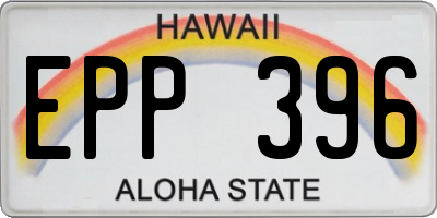 HI license plate EPP396